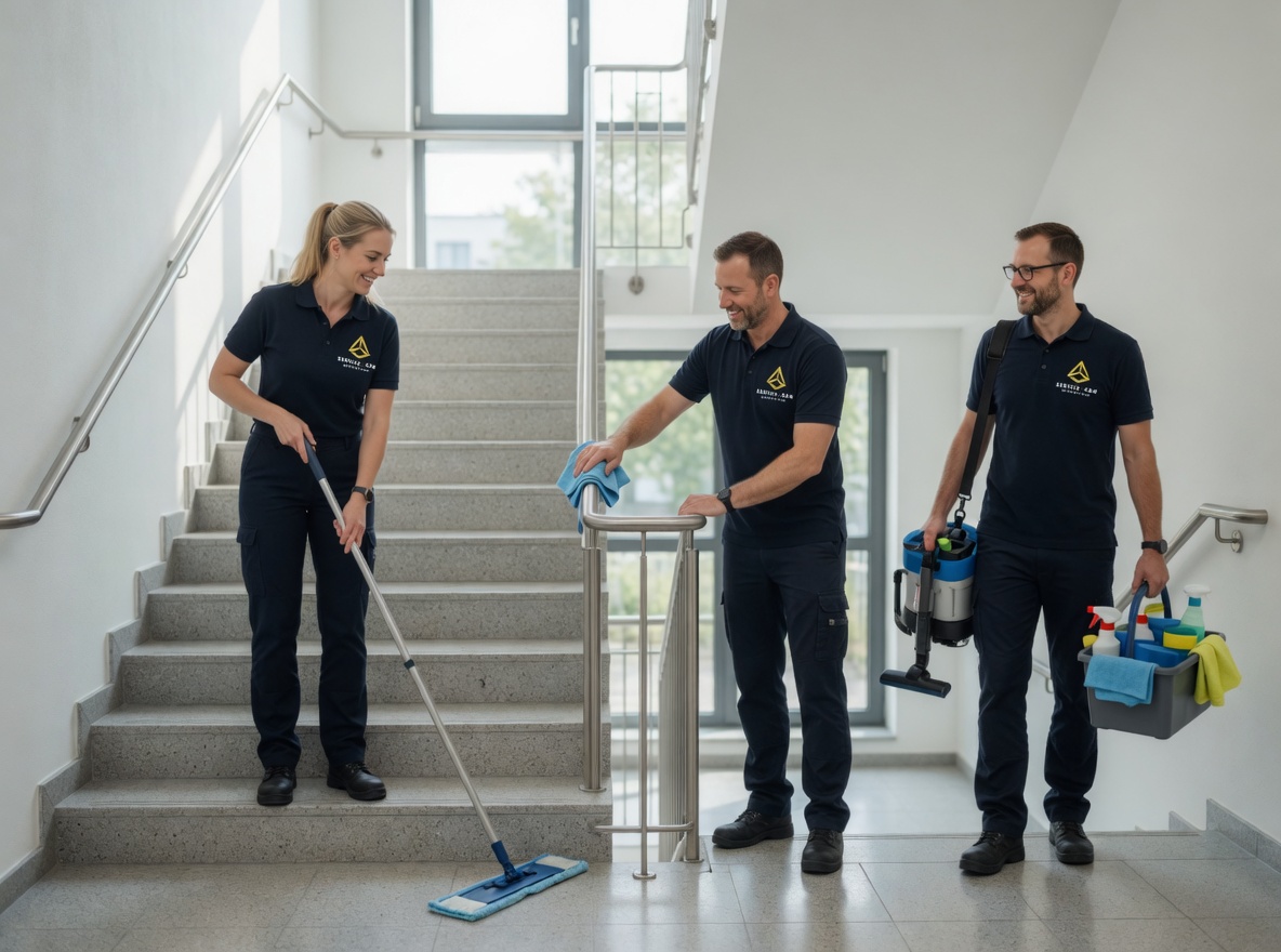Treppenhausreinigung in einem Kieler Objekt